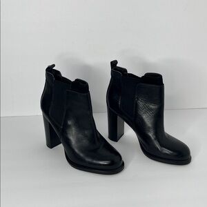 Sam Edelman Black Leather Ankle Boots Size 8